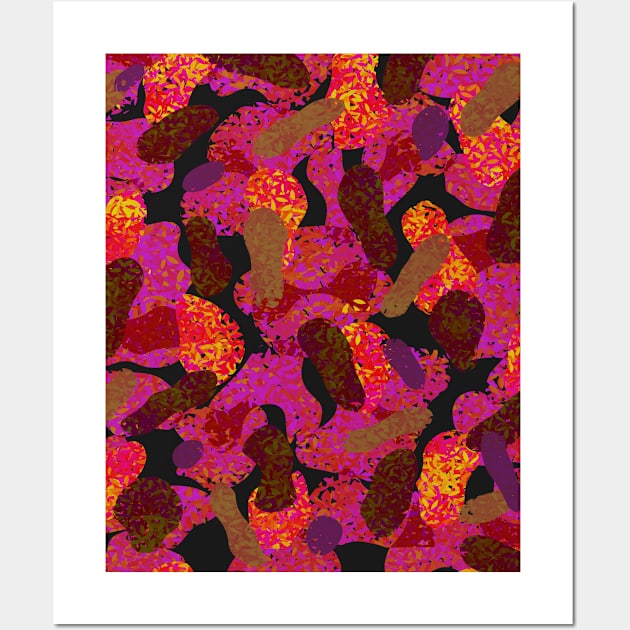 Bright Pink camo print Wall Art by Pacesyte